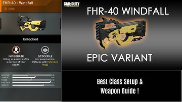 FHR-40 Windfall Epic Weapons Of Infinite Warfare Best Class Setup & Weapon Guide Episode 2