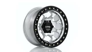 KMC Wheels Riot SBL KM550 - 17X9 - Machined with Satin Black Lip