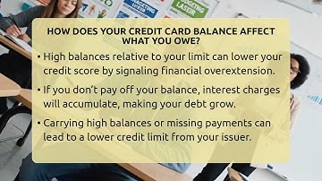 How Does Your Credit Card Balance Affect What You Owe? - Student Score Builder