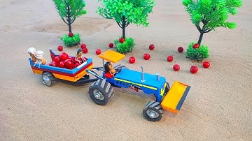 DIY Mini tractor trolley loading new technology | science project | keep villa