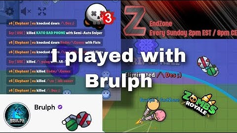 How to carry Brulph ? | Zombs Royale Endzone