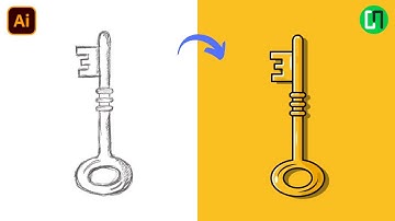 How to draw a Key in adobe illustrator | Key Icon Vector Tutorial