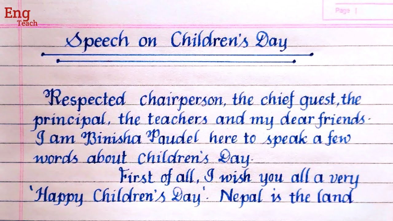 essay on children's day in nepali