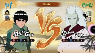 MIGHT GUY AND KAKASHI VS MADARA,,OBITO AND HAGOROMO