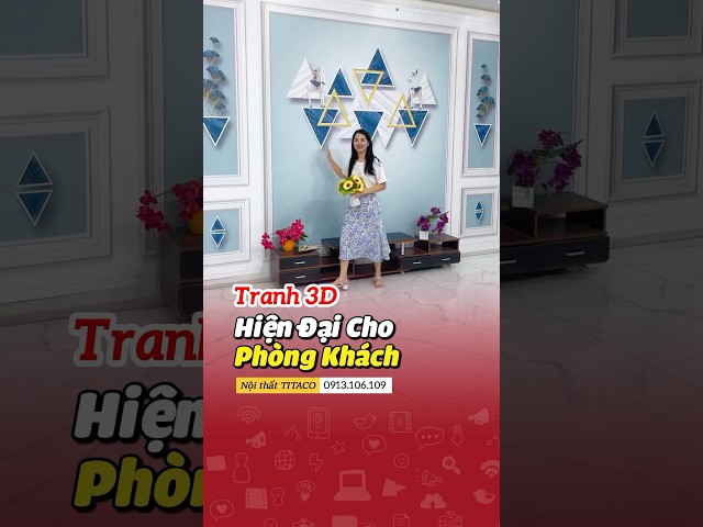 Tranh dán tường 3d phòng ngủ phòng khách đẹp #shortvideo #youtubeshorts