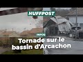 Ref:f9MKtcsHRrw Mini-tornade sur le bassin d?Arcachon, pr�s de 300 habitations endommag�es