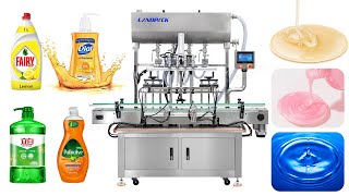 4 Heads Gear Pump Filling Line For 100Ml1L,1L5L