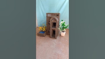 amazing mini clay house design 🏠 || #mudhouse #clayhouse #craft