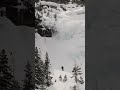Blind drop on a frozen waterfall 🤯