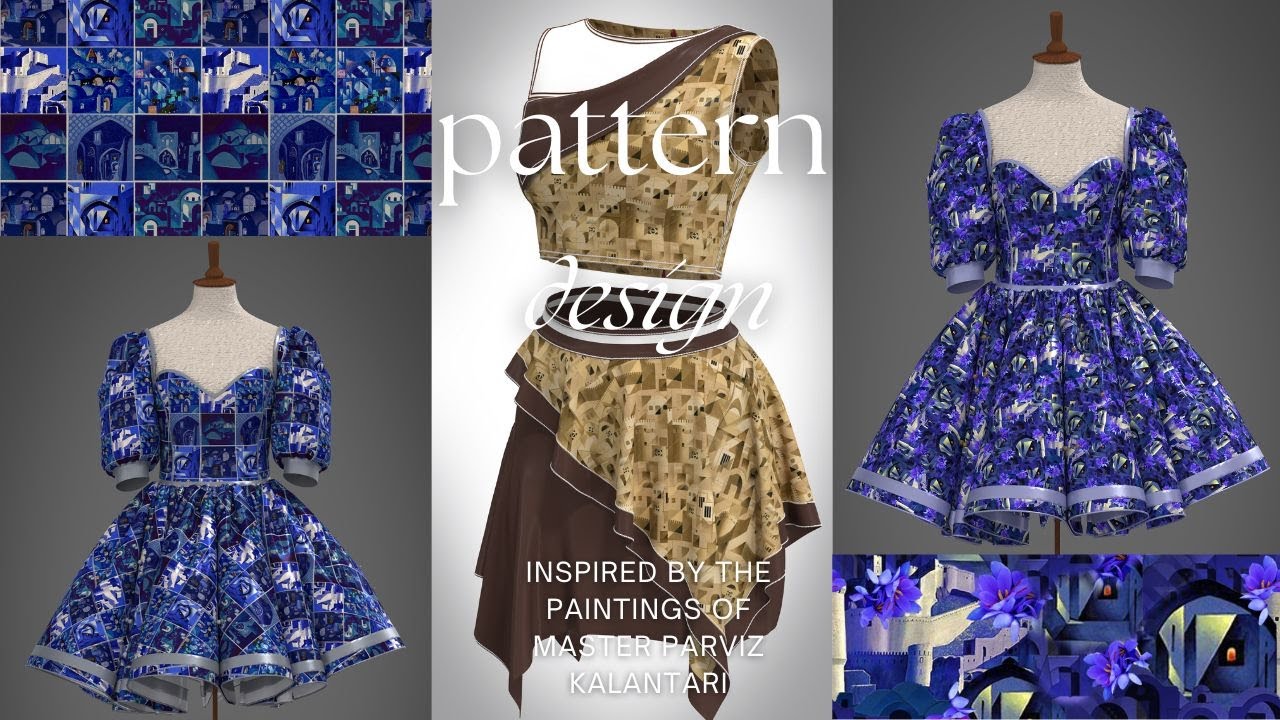 Creative Fabric Patterns on CLO3D: Merging Modern and Traditional Iranian Art 