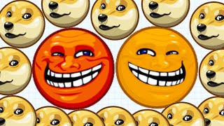 Agar.io Epic Team Split Unstoppable With Troll Face Skin Best Agario Gameplay!