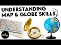 Map and Globe Skills Video Lesson | Geography for Kids | Scale, Compass Rose, and More!