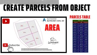 CREATE PARCELS FROM OBJECT