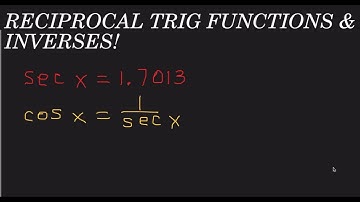 RECIPROCAL INVERSE TRIG FUNCTIONS