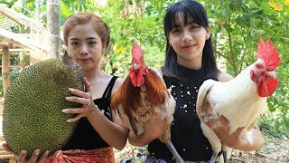 Yummy cooking chicken with jack fruit recipe  Cooking skill