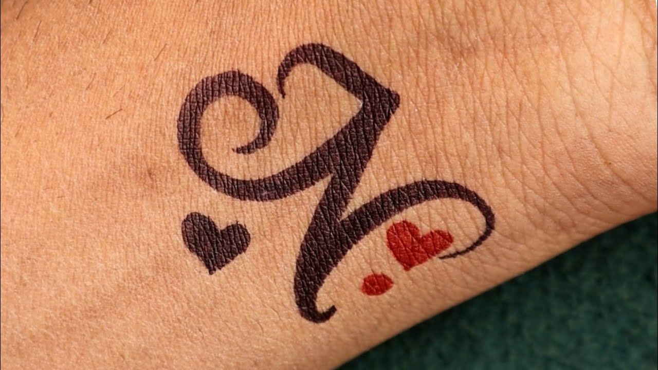 N Name Tattoo DP Download  ShayariMaza