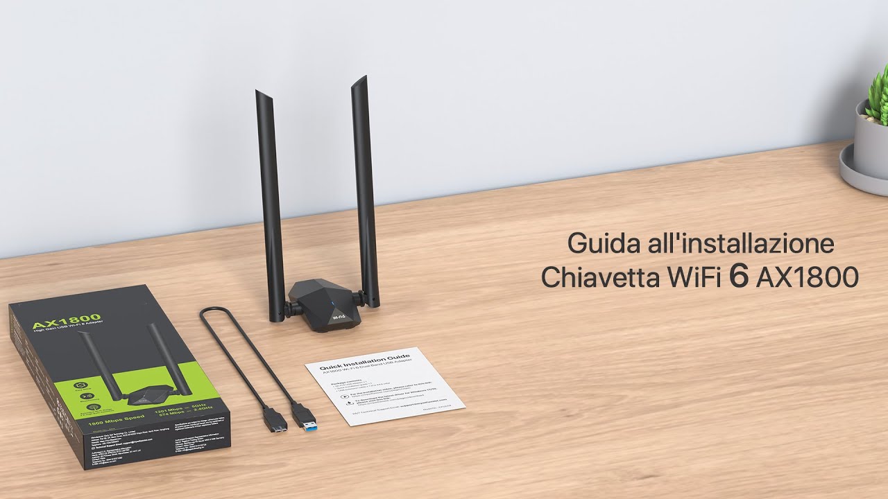 Guida all installazione chiavetta wifi 6 usb a lunga portata ax1800