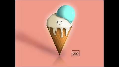 Gelato - Digital Art time-lapse Procreate art