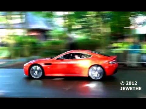 (2x) Aston Martin V12 Vantage, Rapide Acceleration Sounds! - Droomrit Voor Het Leven 2012 (1080p HD)