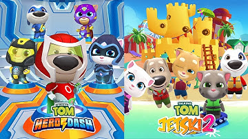 Talking Tom Hero Dash - Talking Tom Jetski 2 - All Characters Unlocked All Houses Unlocked