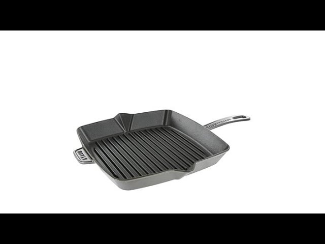 Staub Cast Iron 10-inch Square Grill Pan - Graphite Grey 