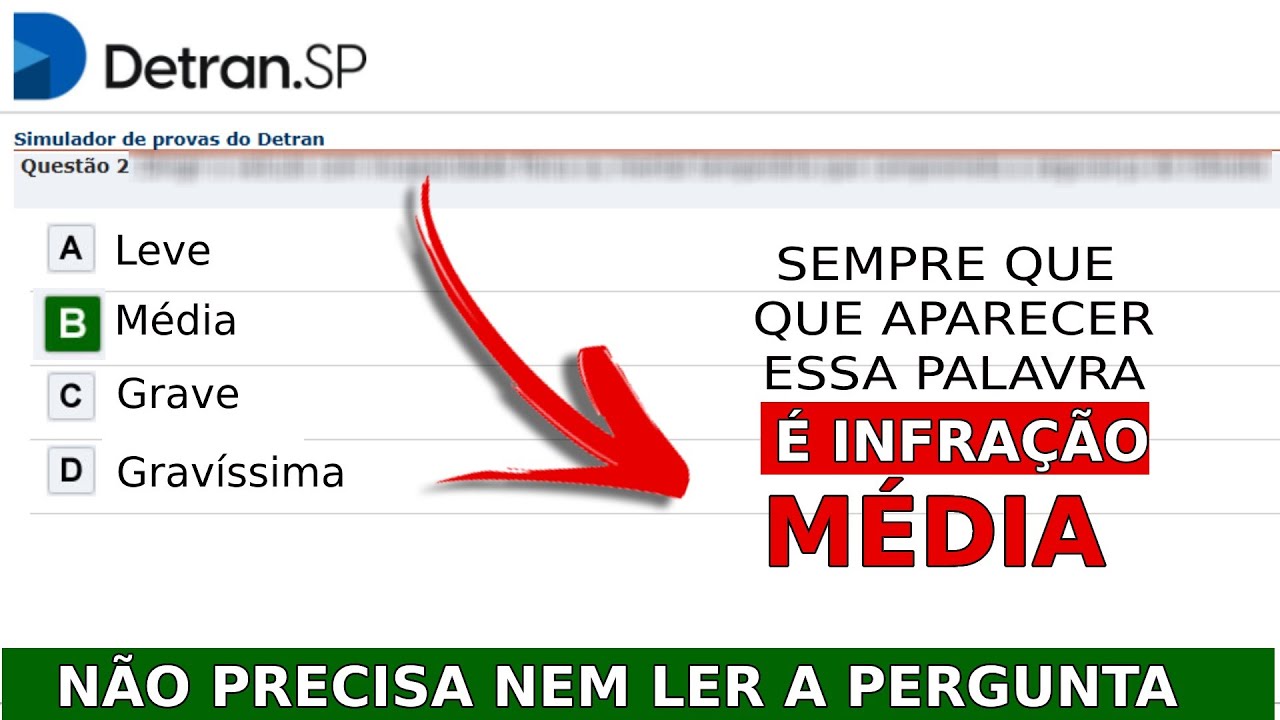 MACETE PARA SABER SE UMA INFRAÇÃO É MÉDIA - LEVE , GRAVE OU GRAVÍSSIMA