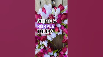 White & Purple #tulips on a grapevine #wreath 🌷 #craft #wreathmaking #crafting #craftideas #HTX