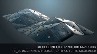 Houdini MoGraph - Rasterizer - 01_03 Assigning Shaders & Textures to the rasterizer (engl)