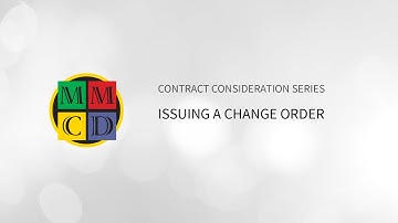 Issuing a Change Order