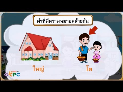 คำที่มีความหมายคล้ายกัน - สื่อการเรียนการสอน ภาษาไทย ป.2