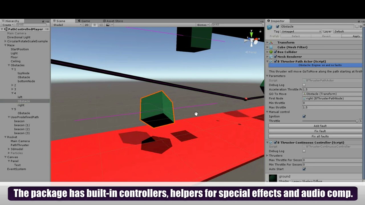 B Propulsion System v1.2 - Path Thrusters (move Unity3D GameObjects ...