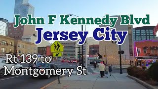 Walking on John F Kennedy Blvd in Jersey City, New Jersey, USA | Rt 139 to Montgomery St