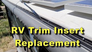 Replacing the trim insert along the roof on our 2018 Coleman Lantern 202RD
