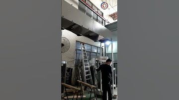 Bucket chain elevator feeding machine with two discharging heads testing video