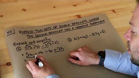 Key Skill - Expand two sets of single brackets where the second bracket has a negative coefficient.
