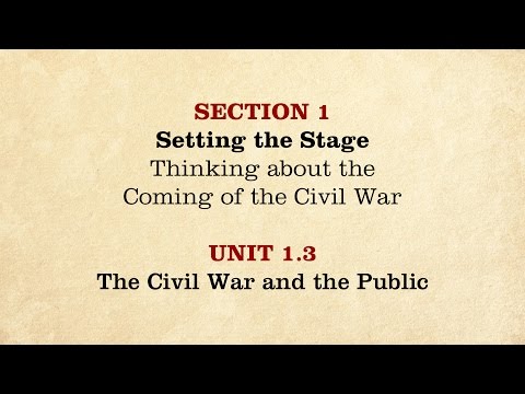 MOOC | The Civil War and the Public | The Civil War and Reconstruction, 1850-1861 | 1.1.3