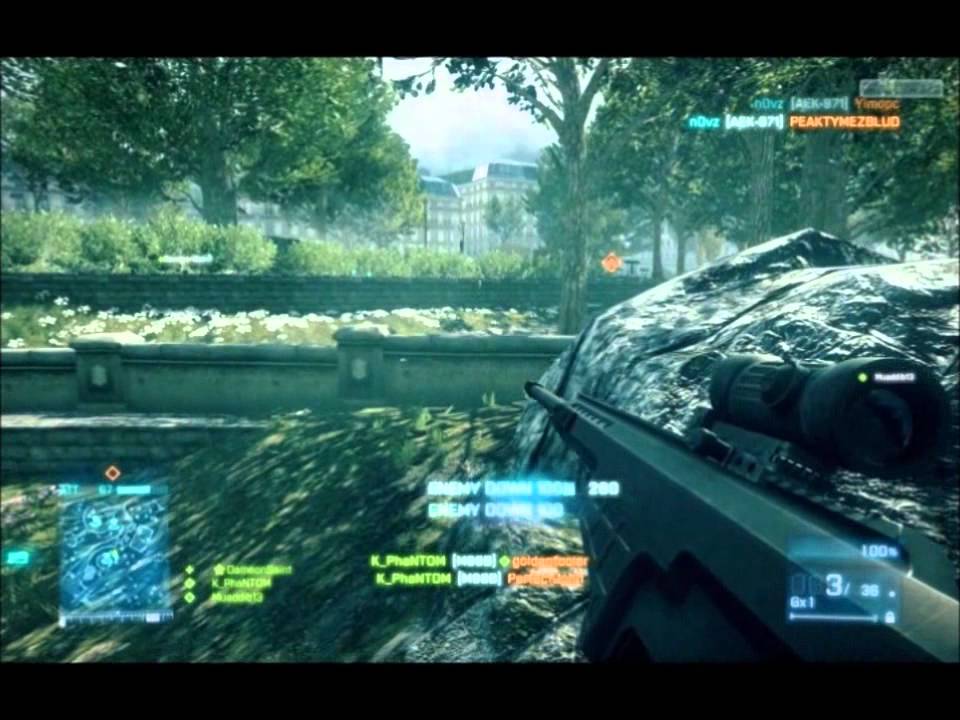 Battlefield 3 Beta - Barret M98B Sniper rifle All Attachments Footage