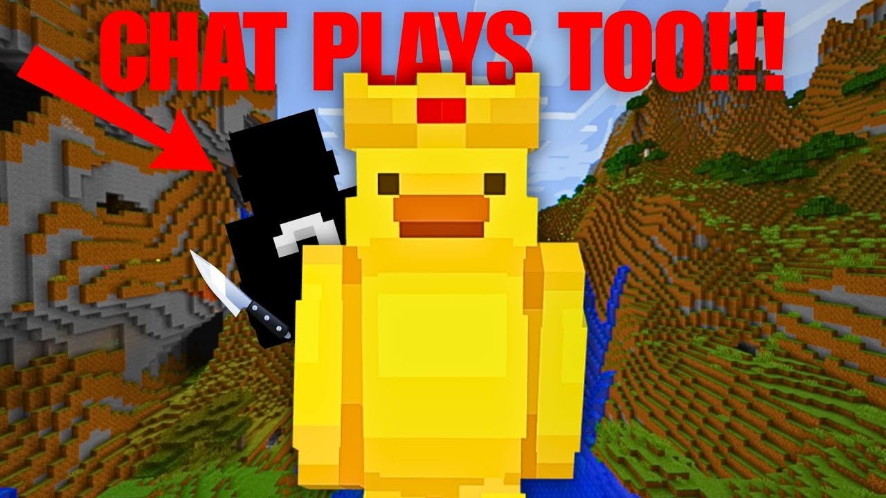 Minecraft but CHAT PLAYS TOO!!!