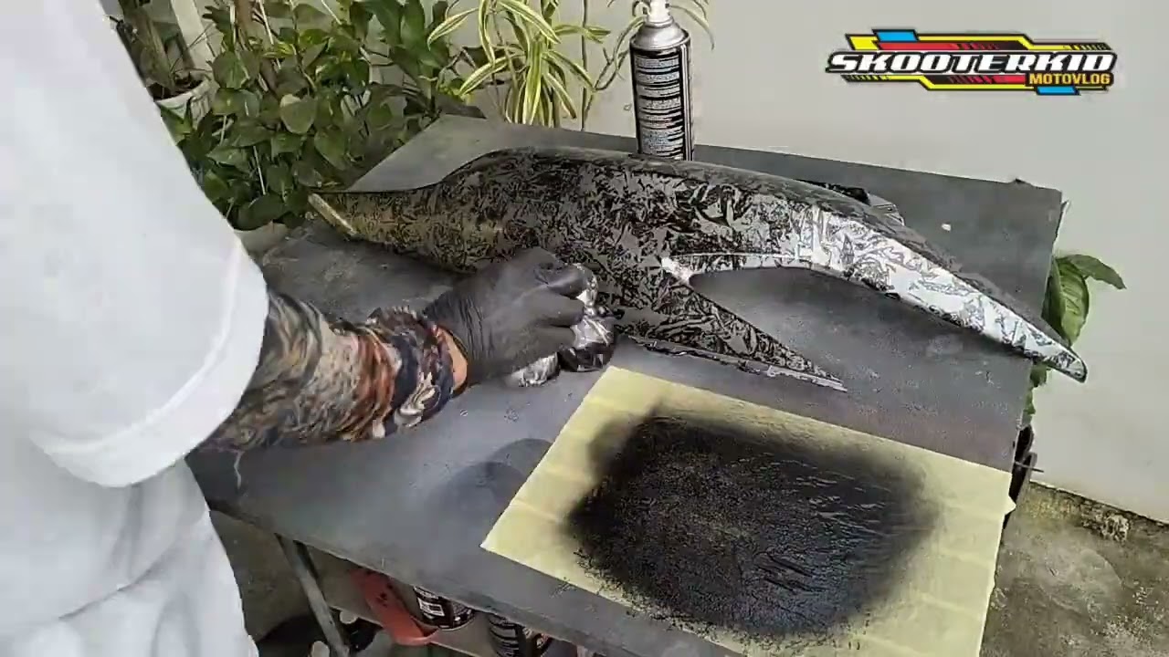 Simpleng BLACK MARBLE FX sa Click i 125 body cover