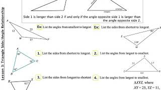 Unit 5 Lesson 3 Triangle Angle/Side Relationship Net Worth