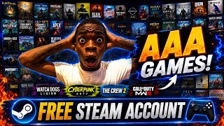 The CRAZIEST Free Steam Account Ever! (AAA TITLE GAMES) #giveaway