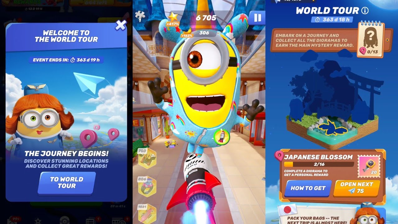 Unlock your Mystery Reward | World Tour Started | New Minion rush |