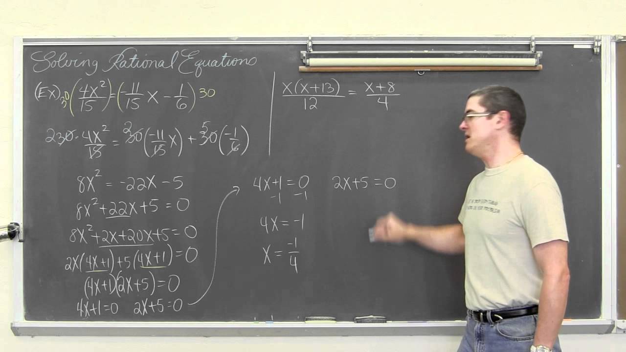 Solving Rational Equations - YouTube