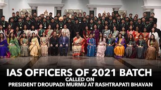 IAS officers of 2021 batch called on President Droupadi Murmu at Rashtrapati Bhavan