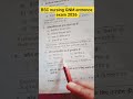 most important questions BSC nursing GNM entrence exam 2026 #motivation #study #exammaster