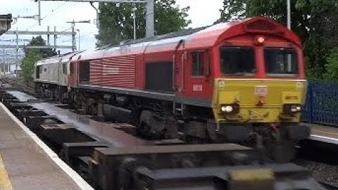 Class 66: DB 66118 + GBRf 66721 Pass Through Reading West Station