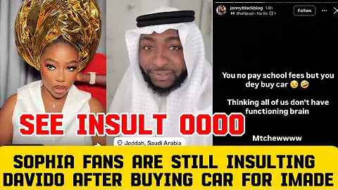Sophia Momodu fan page still dragging davido for buying a car for Sophia without paying school fees
