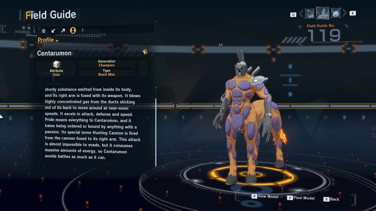 centarumon all digivolution/de-digivolution/profile Digimon Story Time Stranger