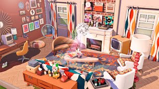 Retro Living | CC with Links | The Sims 4 Speed Build