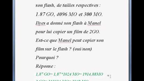Les unités de mesure des informations